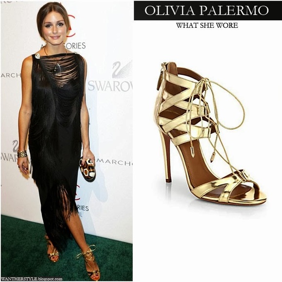 Aquazzura Beverly Hills Gold Lace Up Sandal Heel 38 8 - Picture 8 of 9